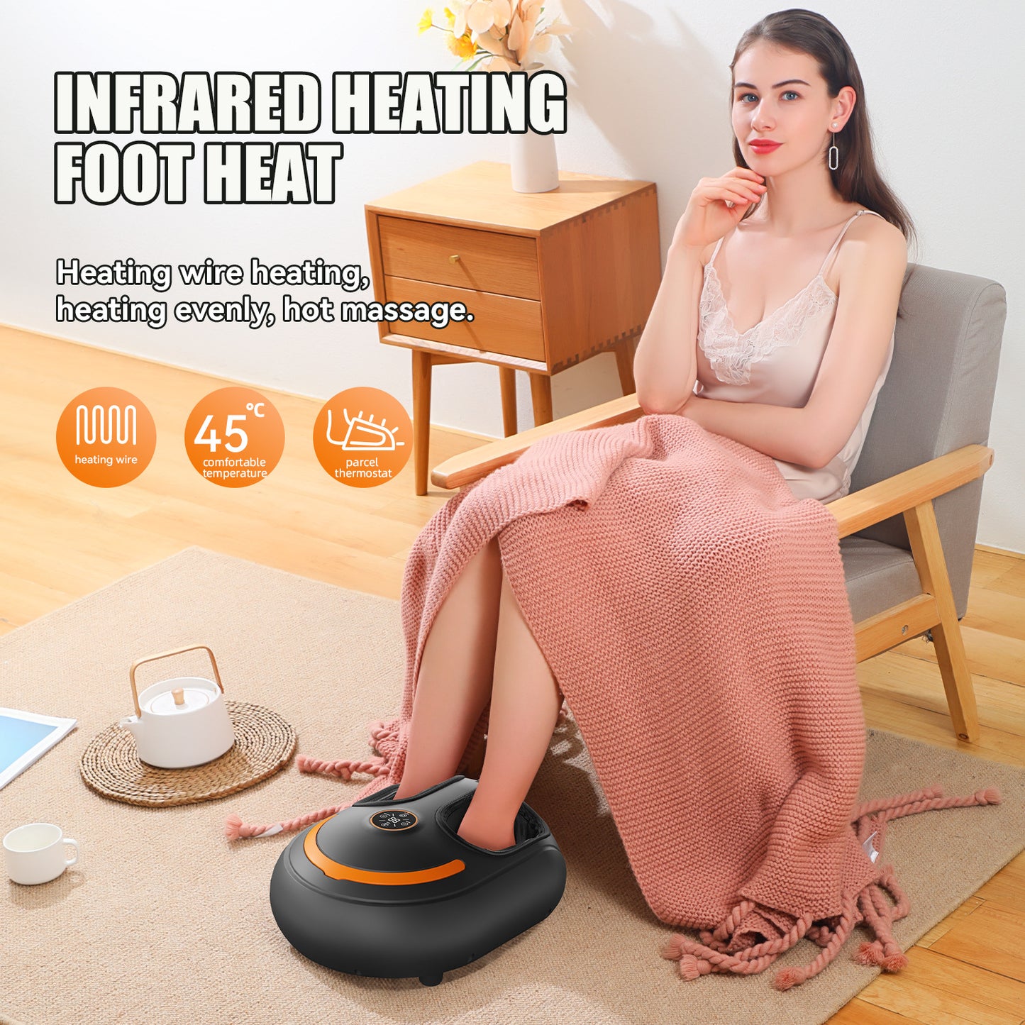 Electric Foot and Leg Massager with Heating